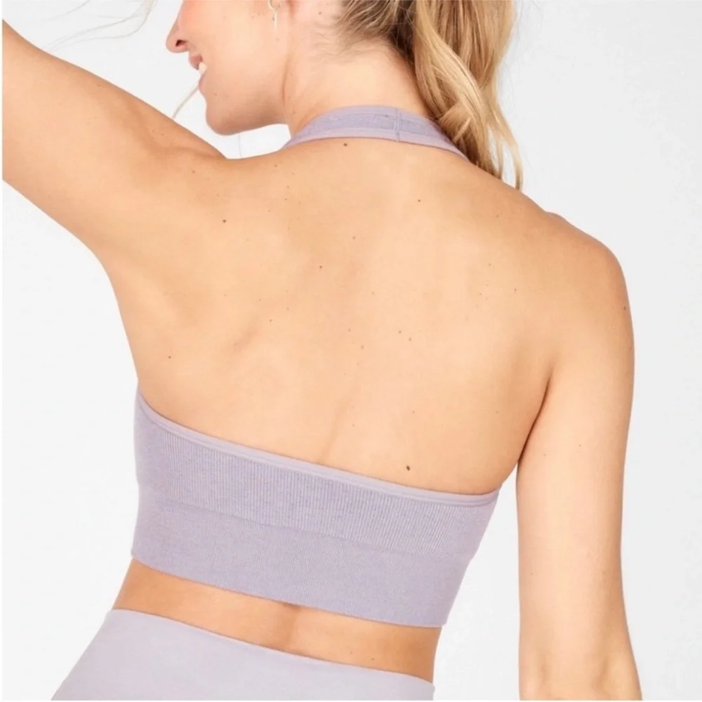 Fabletics Piper Seamless Ribbed Halter Bralette - Picture 2 of 6